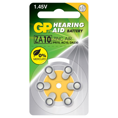 Gp ZA10 6Lı İşitme Cihazı Pili - PR70,AC10,DA230 Gp ZA10 6Lı İşitme Cihazı Pili - PR70,AC10,DA230